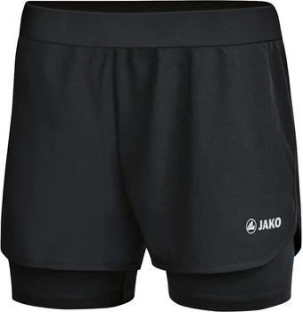 Шорты 2 в 1 женские Jako черные M-L 6249-08