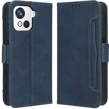 Чехол-книжка с кармашками Deexe Wallet Stand для BlackView Oscal C80 - Blue