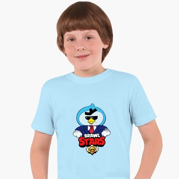 Дитяча футболка Бравл Старс Містер Пи (Brawl Stars Mr. P) (25186-1022) 146-152 см Бавовна Блакитний