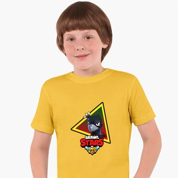 Детская футболка Бравл Старс Ворон (Brawl Stars Crow) (25186-1025) 158-164 см Хлопок Желтый