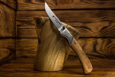 Охотничий складной нож Claude Dozorme, EOK Mister Blade, ручка из оливкового дерева (1.15.140.89)