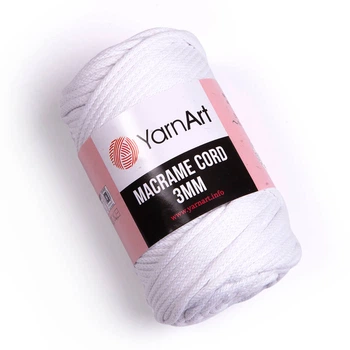 Пряжа YarnArt Macrame Cord 3mm 751 Білий