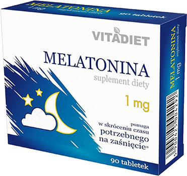 Мелатонін Vitadiet 1 мг 90 т спокійний сон (VD292)