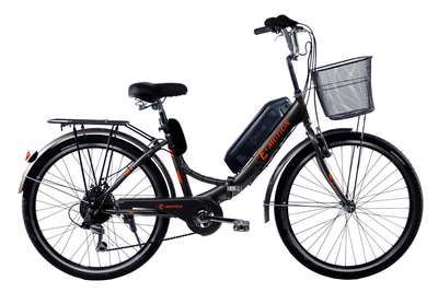 Електровелосипед складний з низькою рамою E-motion 36V 14Ah 350W чорно/помаранчевий (e-motion)