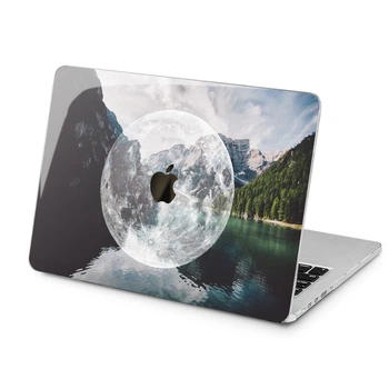Чехол пластиковый для Apple MacBook Air 13 M2 M3 M4 M5 2022-2026 (Белая луна, природа) A2681/A3113/A3240/A3449 макбук эйр 13.6" аир
