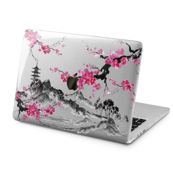 Чехол пластиковый для Apple MacBook Air 13 M2 M3 M4 M5 2022-2026 (Цветение сакуры) A2681/A3113/A3240/A3449 макбук эйр 13.6" аир