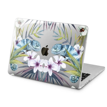 Чехол пластиковый для Apple MacBook Neo 13 (A18 Pro) 2026 (Тропический хамелеон) A3404 макбук нэо 13" inch