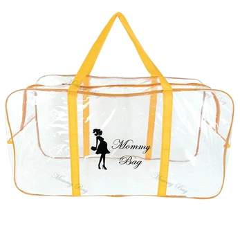 Сумка прозора в пологовий будинок Mommy Bag XL жовта (y004)