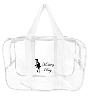 Сумка прозора в пологовий будинок Mommy Bag S біла (w001)