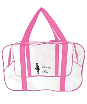 Сумка прозора в пологовий будинок Mommy Bag M рожева (p002)
