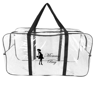 Сумка прозора в пологовий будинок Mommy Bag (XL) Чорний