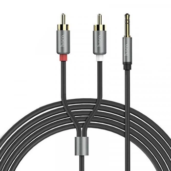 Кабель 3,5"-2RCA" 1.5m Hoco Grey (UPA-10)