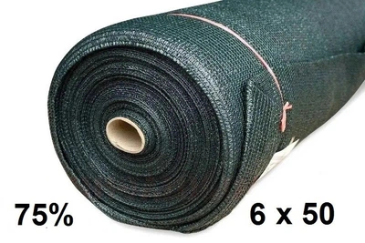 Затеняющая сетка Optima Growtex 75%, размер 6 х 50 м