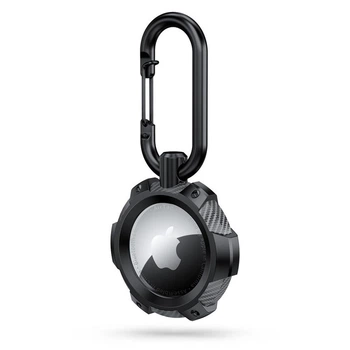 Брелок с карабином Tech-Protect TpuСarbon для AirTag Black (9589046924002)