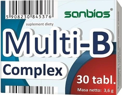 Sanbios Multi B Complex 30 t kompleks witamin z grupy B (SB376)