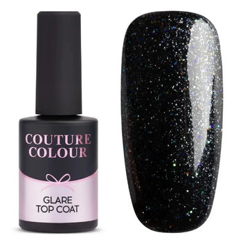 Закрепитель для гель-лака с шимером без липкого слоя Couture Color Glare Top Coat №01 9 мл