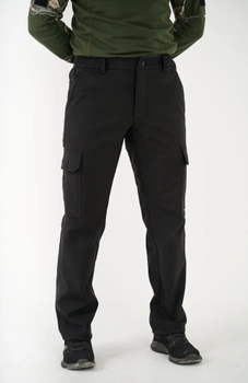 Тактические штаны UKM Софтшел 62 (3XL) черный прямые