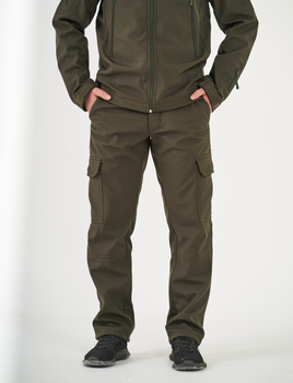 Тактичні штани UKM Софтшел 54-56 (L) олива прямі