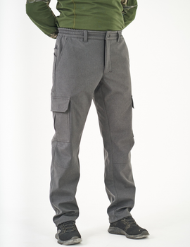 Тактические штаны UKM Софтшел 54-56 (L) серый прямые