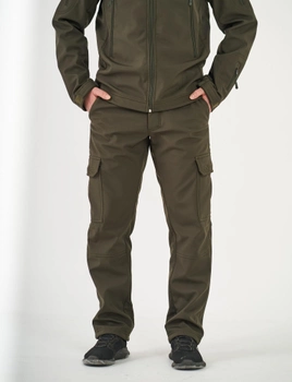 Тактические штаны UKM Софтшел 58 (XL) оливковый прямые