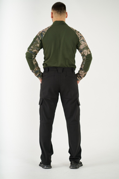 Тактичні штани UKM Софтшел 46-48 (S) чорні прямі