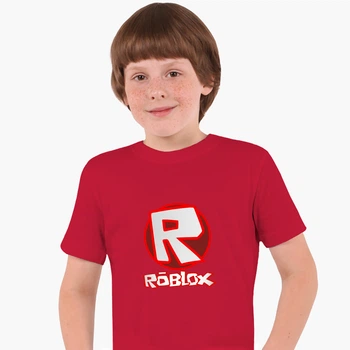 Детская футболка для мальчиков Роблокс (Roblox) (25186-1708-5) 146-152 см Хлопок Красный