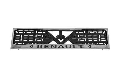 Рамка под номер хром Renault (1 шт, нержавейка) для Renault