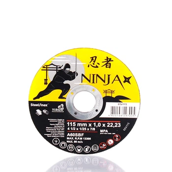 Диск отрезной по металлу/нержав. стали NINJA ТМ VIROK: Ø= 125 х 22.23 мм, t= 1,0 мм
