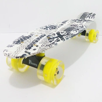 Скейт Пенні борд Penny board Graffics 22 Light British White