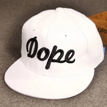 Кепка Снепбек логотип Dope з прямим козирком Білий, Унісекс WUKE One size