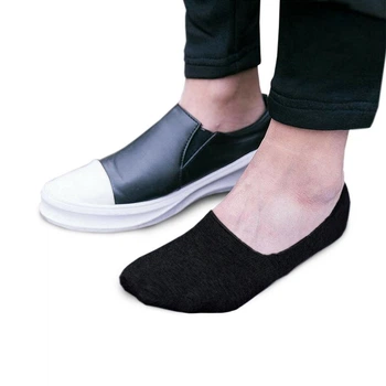 Бесшовные дышащие следы с силиконом черные ORGANIC bamboo JILL ANTONY men's 39-41 арт. 31002