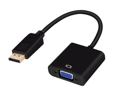 Адаптер-преобразователь Primo Displayport (DP) - VGA, конвертер Display Port - VGA ADPT-DP-VGA черный