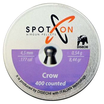 Пули пневматические Spoton Crow 400шт, 4,5 мм, 0.54г