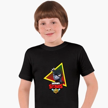 Детская футболка Бравл Старс Ворон (Brawl Stars Crow) (25186-1025) 158-164 см Хлопок Черный