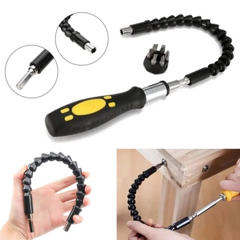 Переходник с гибким валом для шуруповерта Flexible Shaft Extension Bits + 6 бит