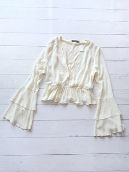 Топ з довгими рукавами Nasty Gal Жовтий (10368 L/46)