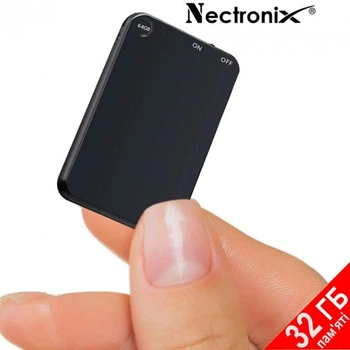 Диктофон-брелок Nectronix V15 мини с активацией голосом , 32 Гб памяти, 30 часов записи, черный (eg-100833-32)