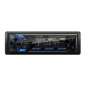 Автомагнитола CYCLONE MP-1093 BA, FM тюнером, Bluetooth, большой LCD дисплей, USB (2,1А), 1DIN MP3 магнитола
