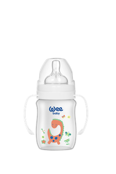 Пляшечка для годування Wee Baby Classic Plus соска № 1 150 мл з широкою шийкою та ручками 137-2