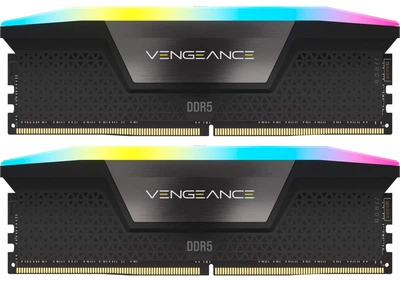 Модуль пам`ятi DDR5 2x32GB/6600 Corsair Vengeance RGB Black (CMH64GX5M2B6600C32)