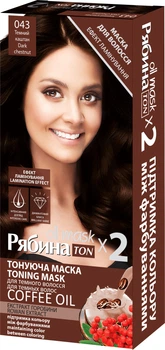 Тонирующая маска для волос Acme Color Рябина Ton oil mask №043 Темный каштан Duo Pack 60 мл (4823115500656)