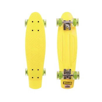 Скейт Пенни борд Penny board со светящимися колесами для детей и подростков RL SC20424