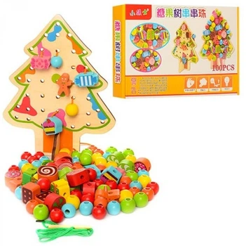 Деревянная игрушка Шнуровка Елка (B 24503)