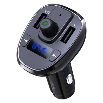 Автомобильный FM-трансмиттер модулятор XO BCC05 |2USB, 3.0A, BT5.0/MP3| Black