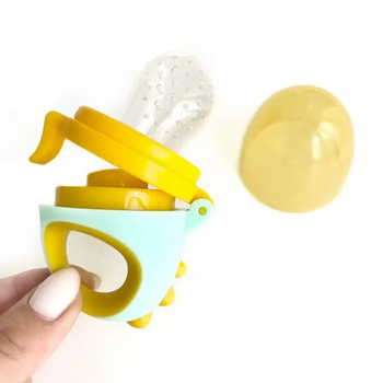 Ніблер силіконовий Twins Дракоша, yellow
