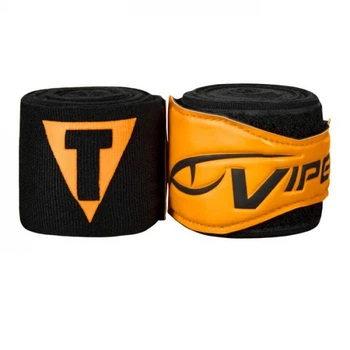 Бинты боксерские эластичные TITLE VIPER Coil 4,5м Черные с Оранжевым