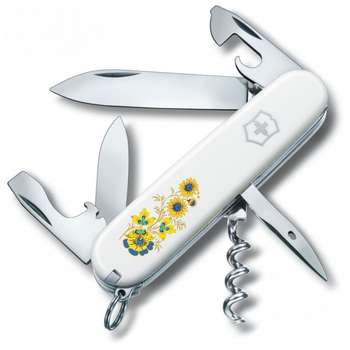 Нож Victorinox Spartan Ukraine White "Квіти" (1.3603.7_T1050u)