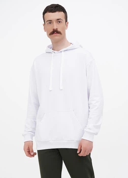 Худи Solo спортивное оверсайз One Size Белый Mn1211