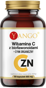 Yango Witamina C z bioflawonoidami + Cynk 655 mg 90 kapsułek (YA0589)