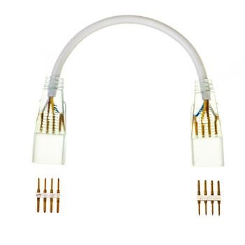 Двосторонній конектор для стрічки Multi-Color 220V smd2835-180led з проводом 4pin